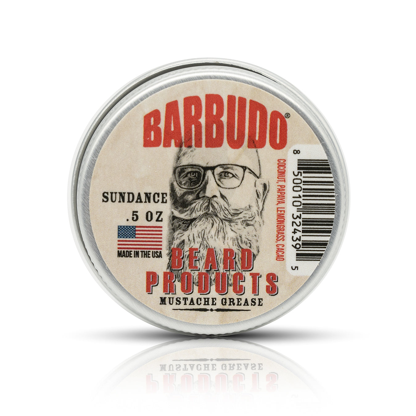 Sundance Mustache Wax - Coconut, Papaya, Lemongrass, Cacao